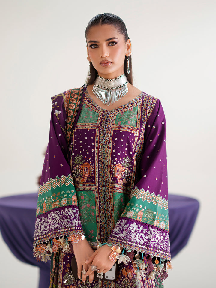 Elanora | Emb Unstitched Shamoz silk 3pc