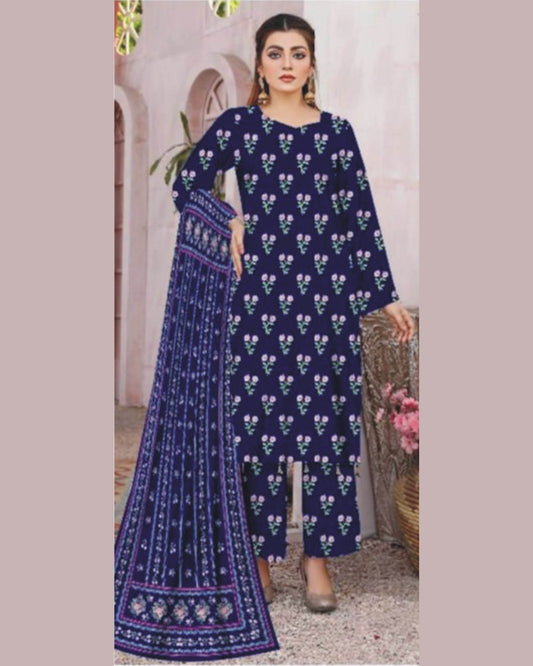 MARIA.B LAWN PRINTED UNSTICH 3PC - City Cloth House