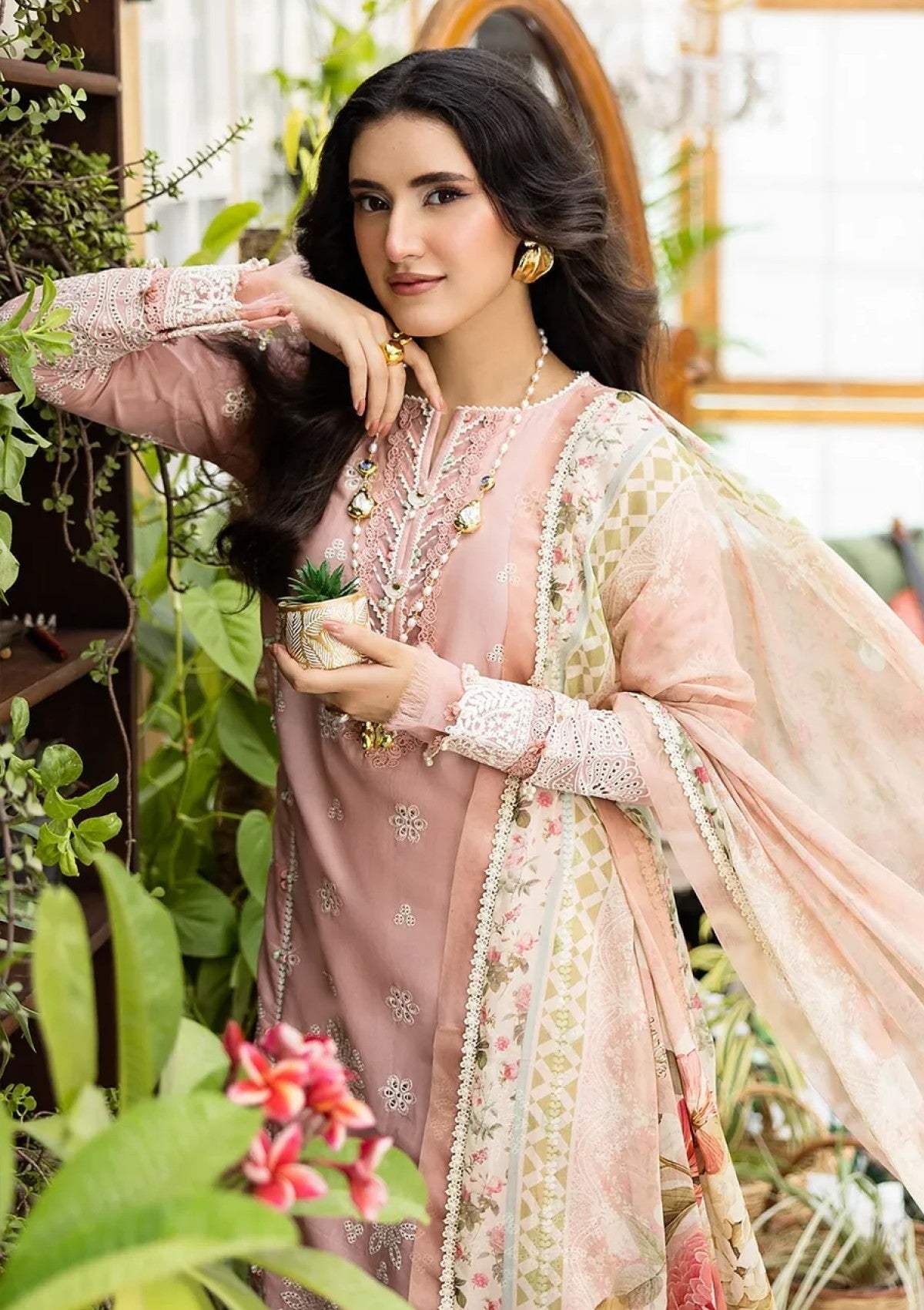 ELAF LAWN LUXURY UNSTITCHED EMB 3PC