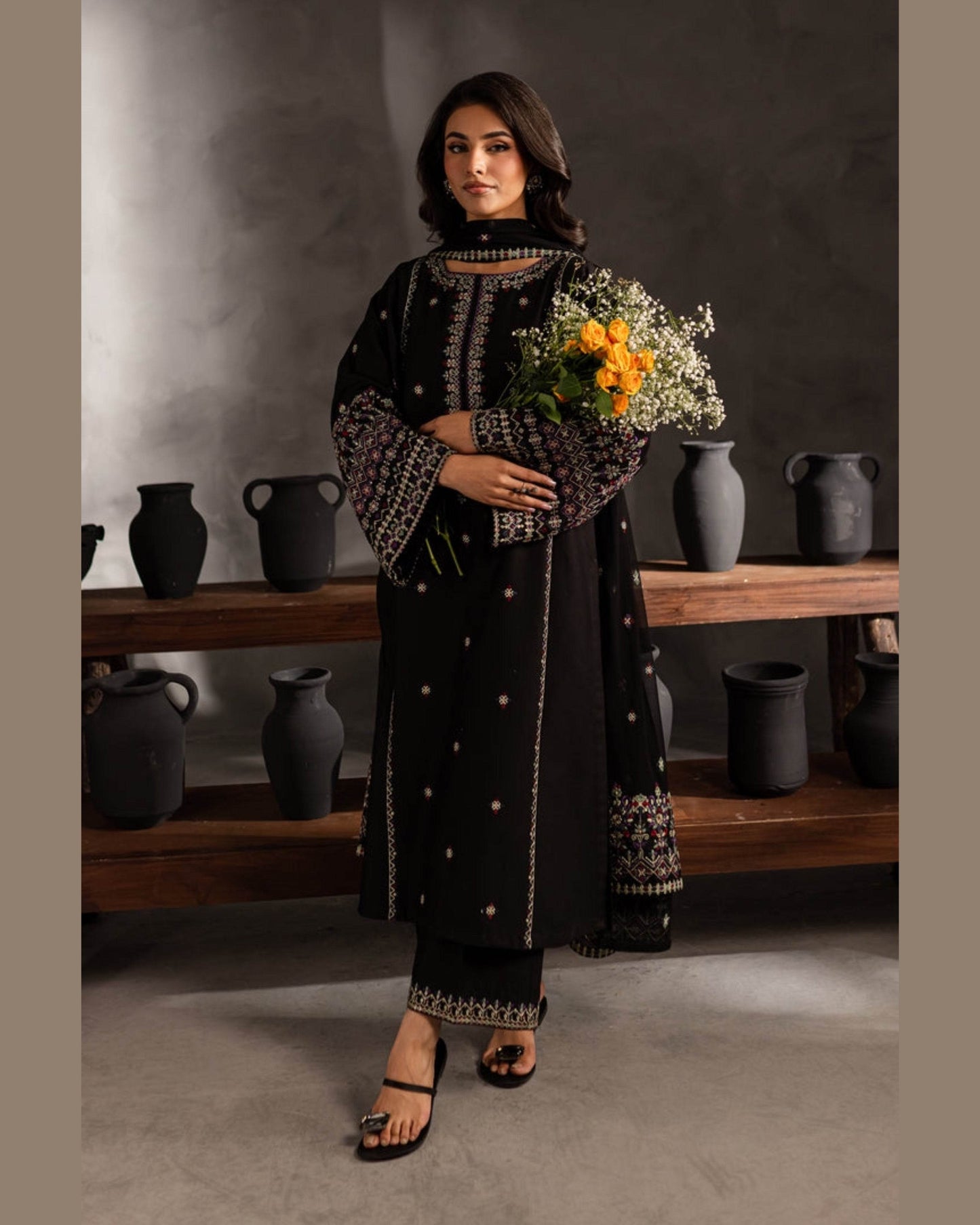 BATIK LAWN LUXURY UNSTITCHED EMB 3PC - City Cloth House