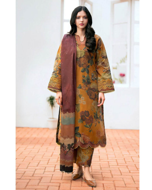 CHARIZMA LAWN PRINTED UNSTICH 3PC - City Cloth House