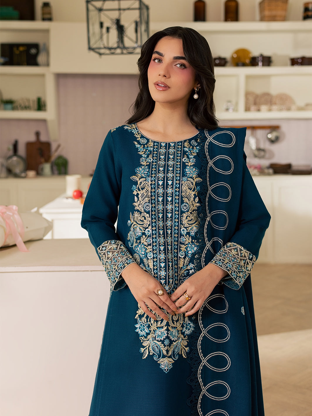 Nazakat | Emb Unstitched Dhanak 3pc