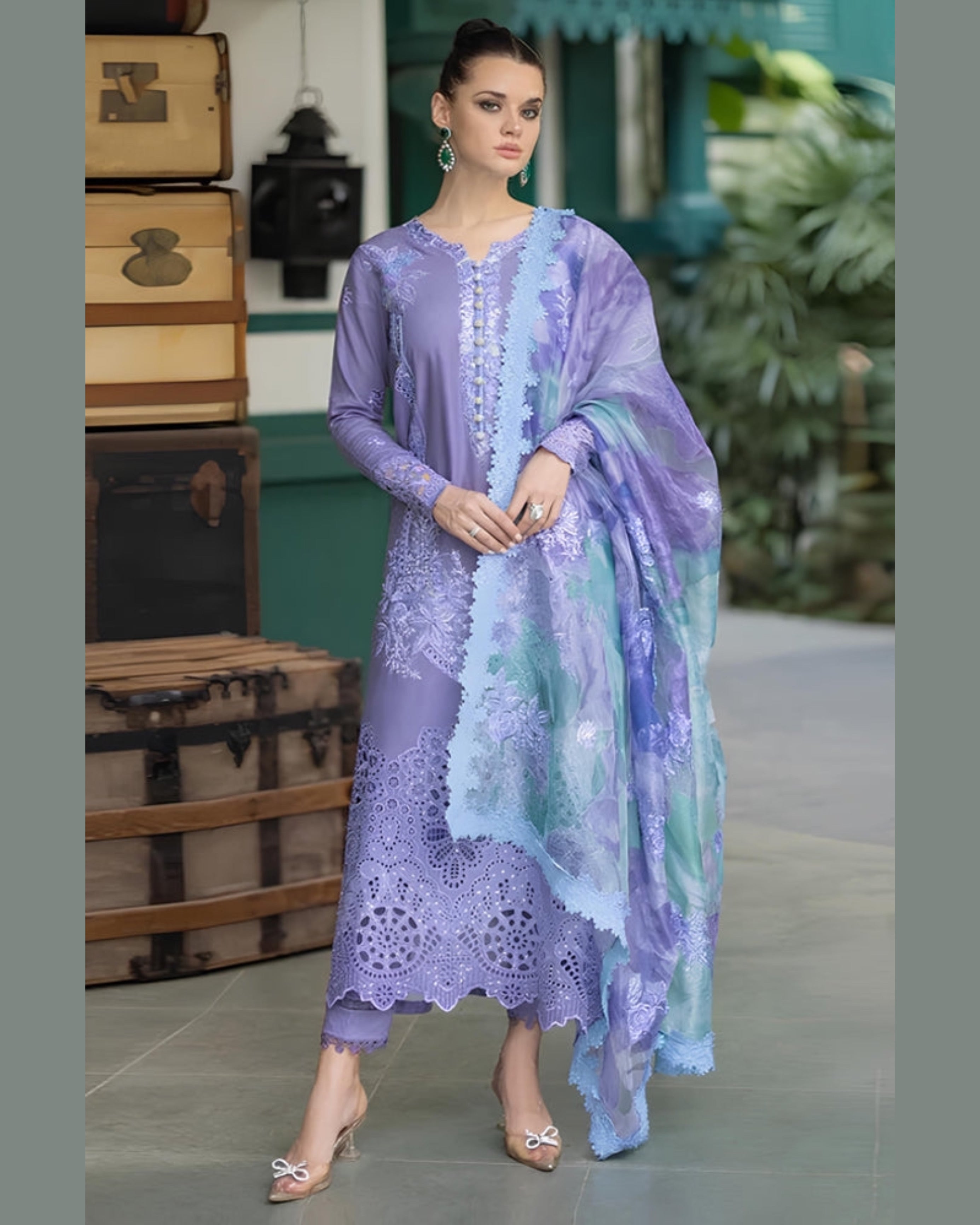 MUSHQ LAWN UNSTITCHED EMB 3PC