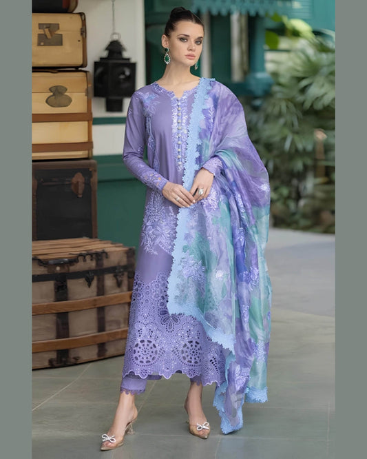 MUSHQ LAWN LUXURY UNSTITCHED EMB 3PC - City Cloth House