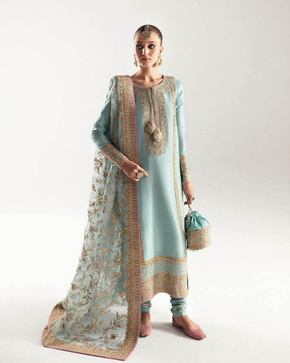 KANWAL MALIK RAW SILK UNSTITCHED EMB SUIT - City Cloth House