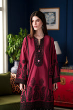 Zuri | Emb Unstitched Shamoz silk 2pc