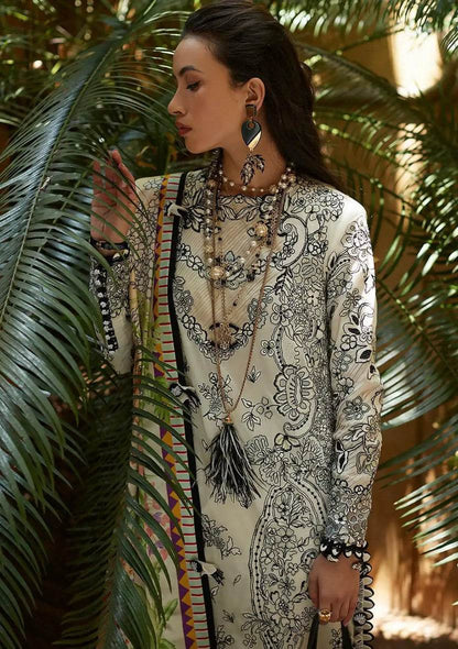 ELAN LAWN UNSTITCH EMB 3PC KAlA (ELR-07-A) - City Cloth House