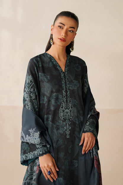 BAROQUE LINEN PRINTED UNSTICHED 3PC