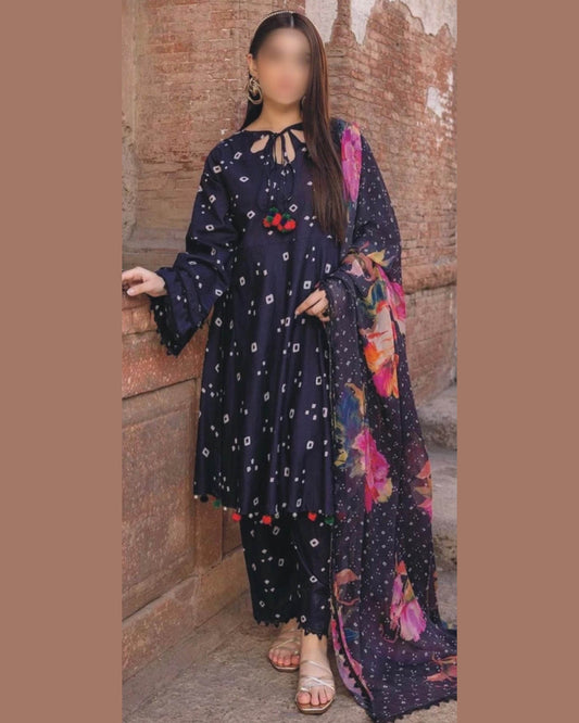 CHARIZMA LAWN PRINTED UNSTICH 3PC - City Cloth House