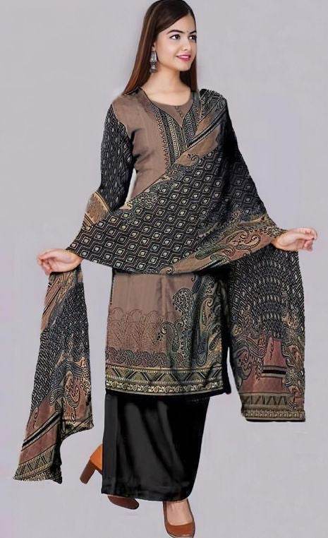 SALITEX DHANAK UNSTICH EMB 3PC - City Cloth House