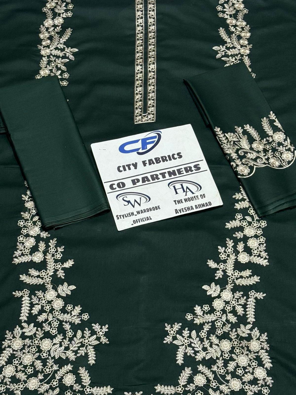 CITY FABRICS LAWN UNSTITCHED EMB 2PC - City Cloth House