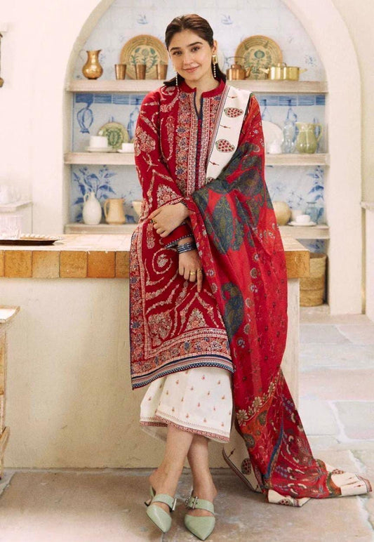 ZARA SHAHJAHAN DHANAK LUXURY UNSTITCHED EMB 3PC