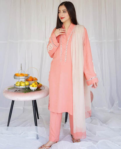 AISLING LAWN PREMIUM UNSTICH EMB 3PC - City Cloth House