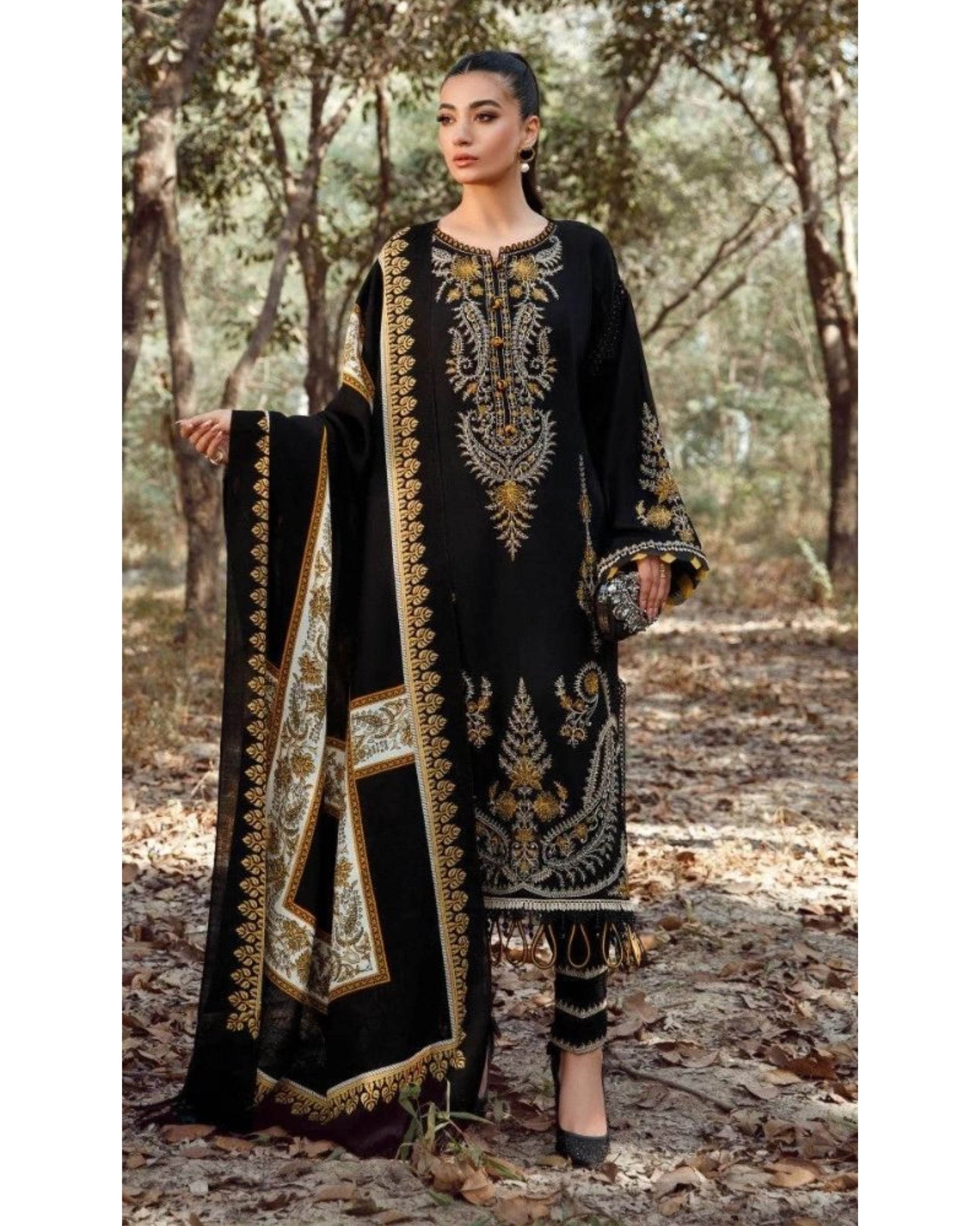 MARIA.B LAWN PREMIUM UNSTITCHED EMB 3PC - City Cloth House