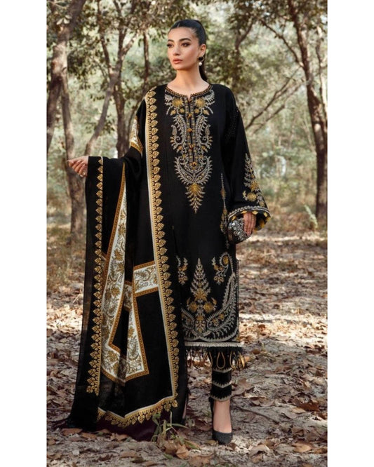MARIA.B LAWN PREMIUM UNSTITCHED EMB 3PC - City Cloth House