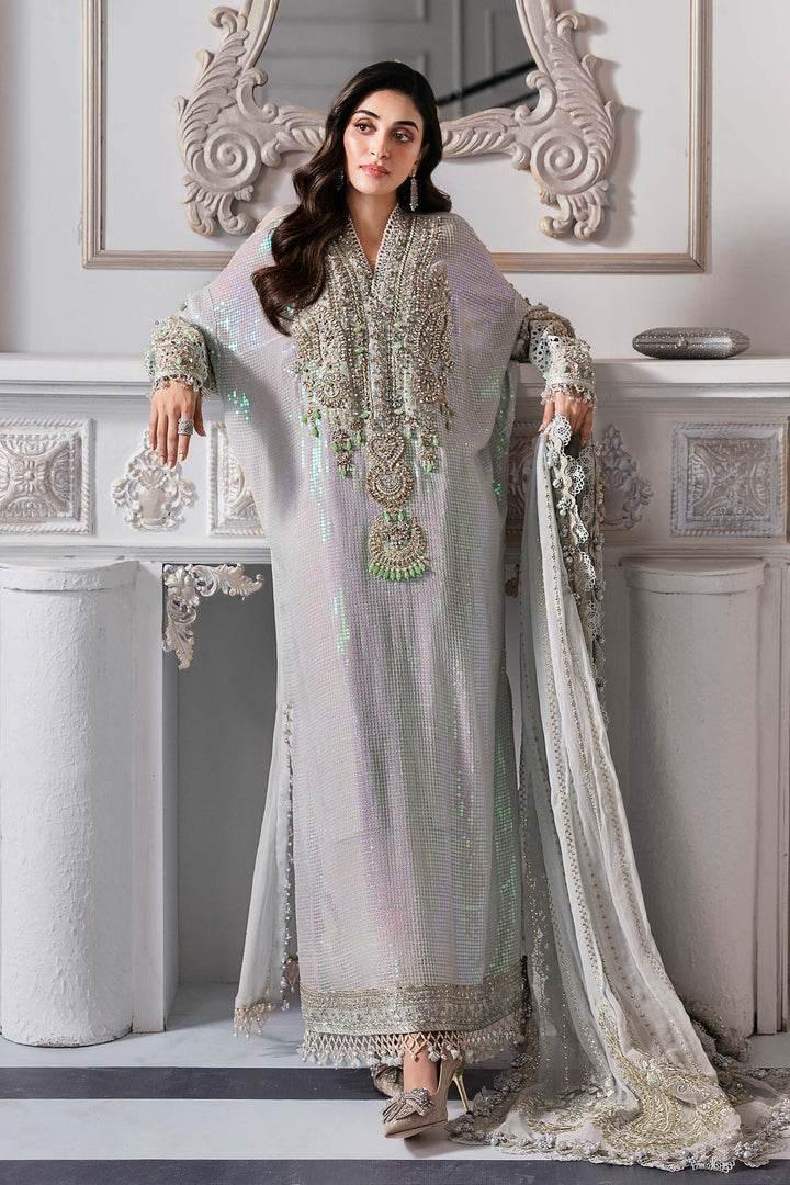 MARIA.B CHIFFON UNSTITCHED EMB SUIT (BD-30-D5) - City Cloth House