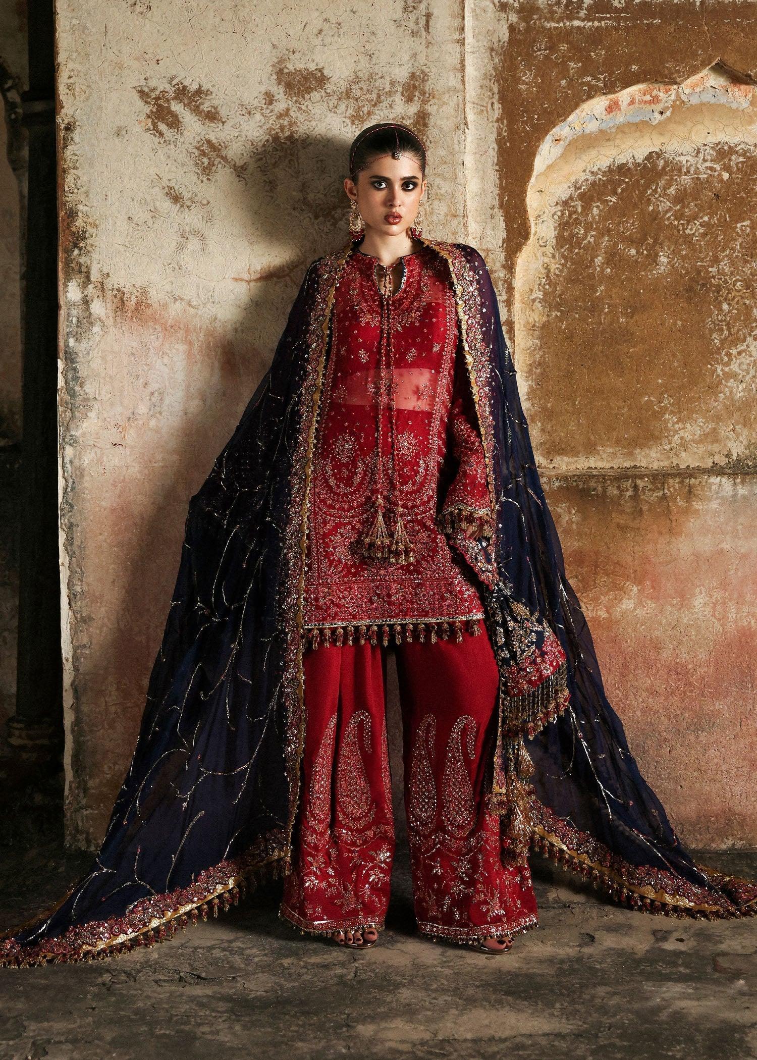 HUSSAIN REHAR CHIFFON UNSTITCHED EMB SHAHRBANO SUIT - City Cloth House