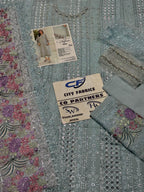 MARIA.B CHIFFON UNSTITCHED EMB SUIT - City Cloth House