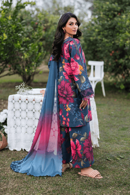 BAROQUE LAWN PRINTED UNSTICH 3PC - City Cloth House