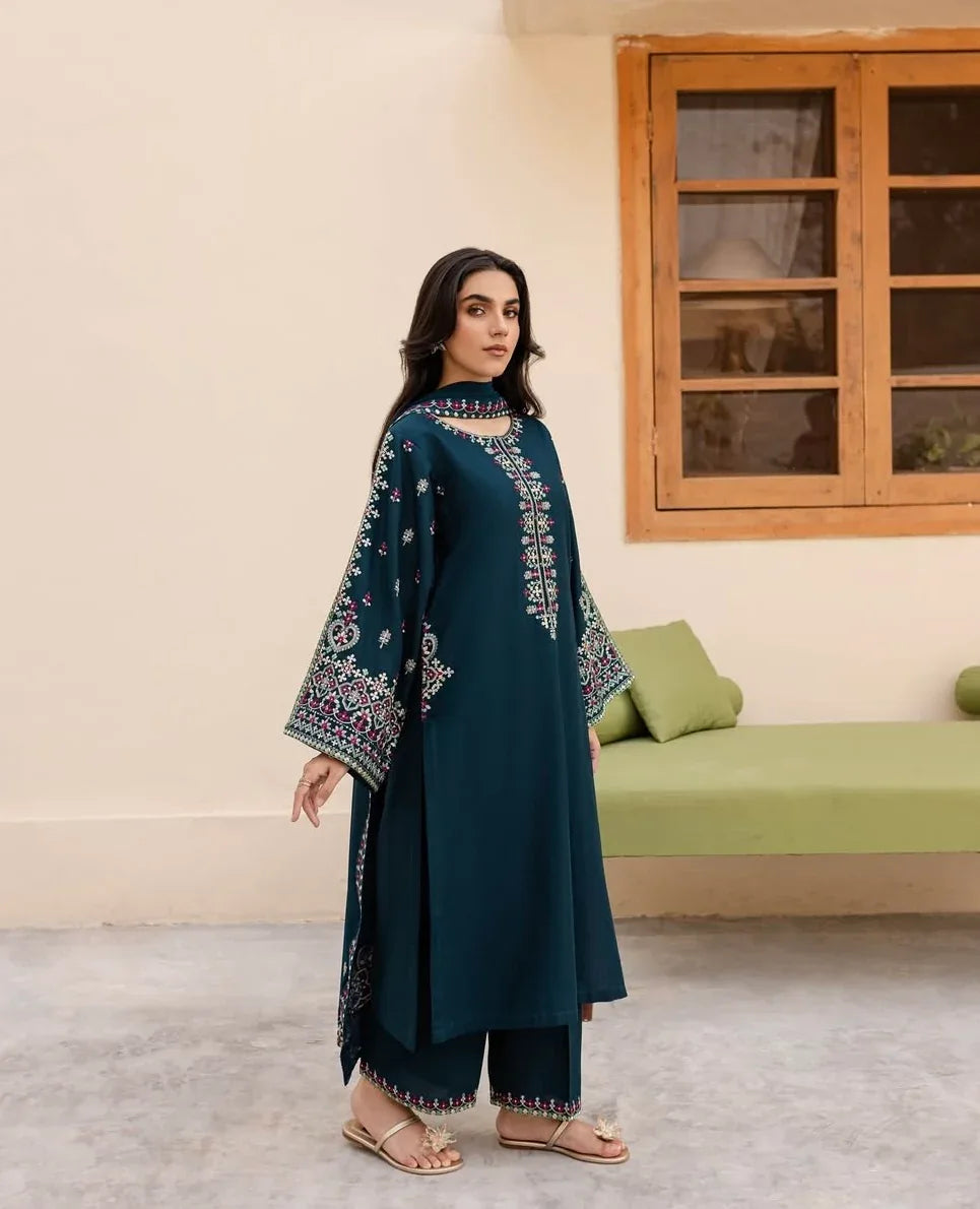 BATIK LAWN PREMIUM UNSTITCHED EMB 3PC - City Cloth House