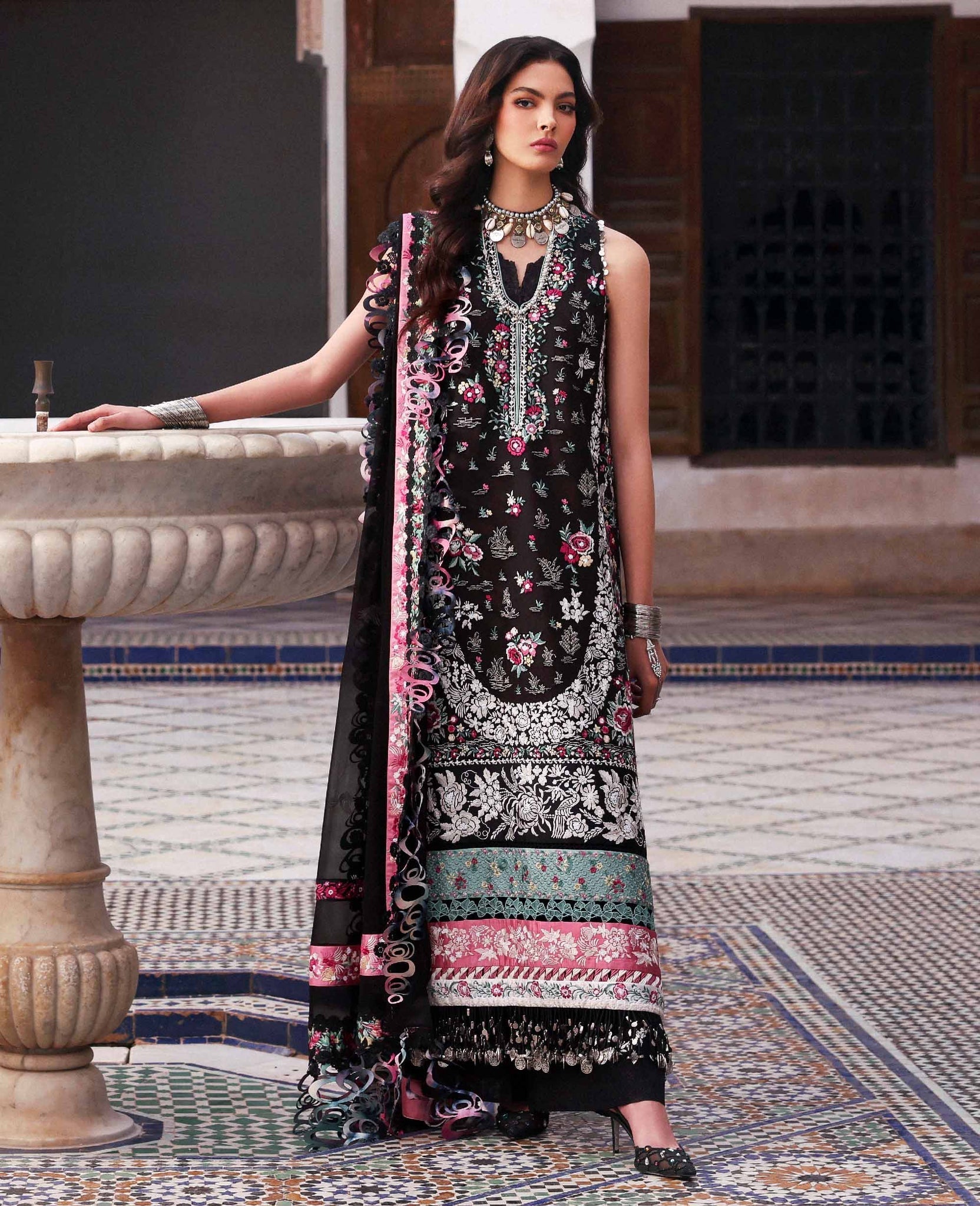 REPUBLIC LAWN PREMIUM UNSTITCHED D-3B EMB 3PC