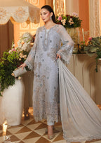 MARIA.B CHIFFON UNSTITCHED EMB D-6 SUIT