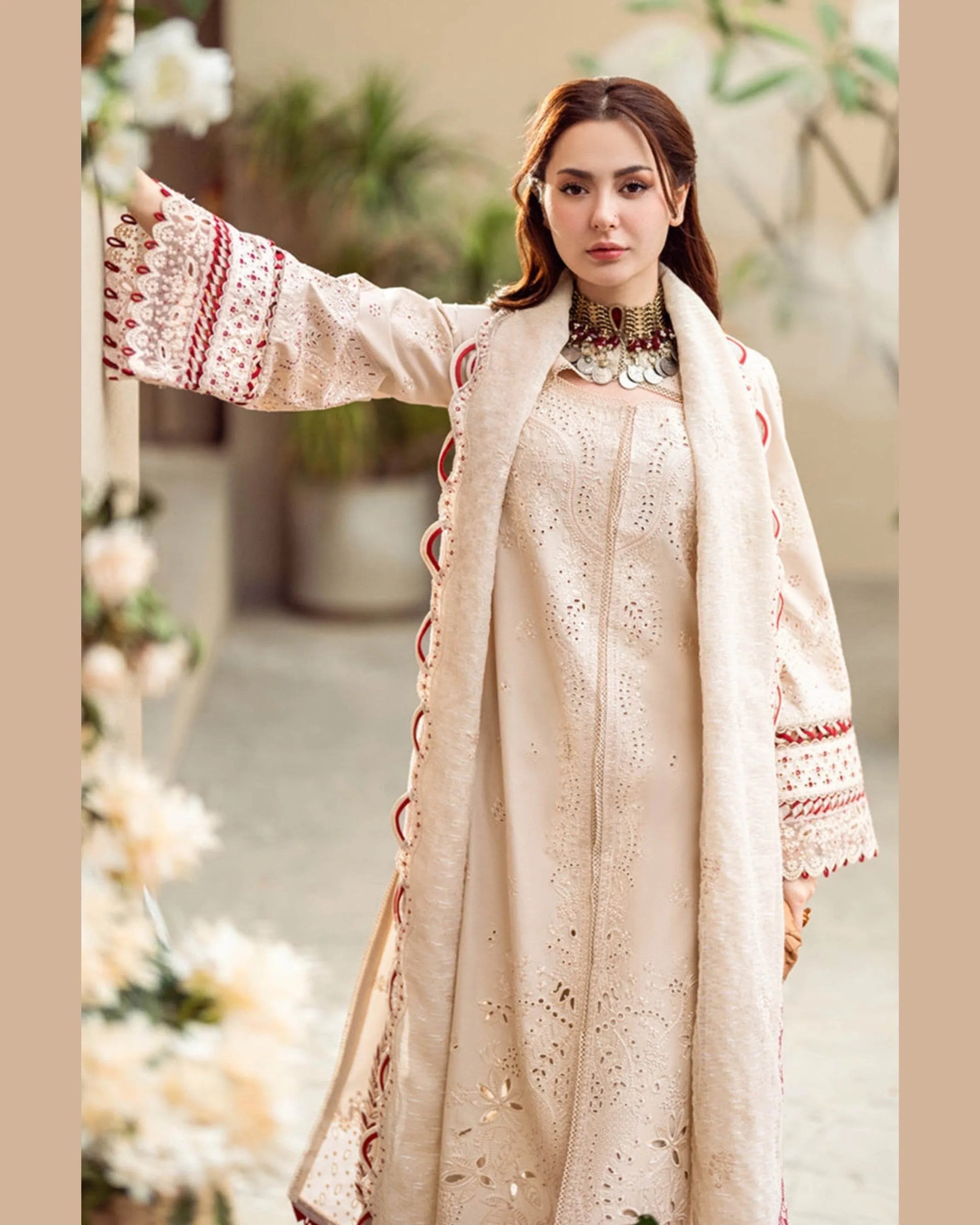 QALAMKAR LAWN UNSTITCHED EMB 3PC - City Cloth House
