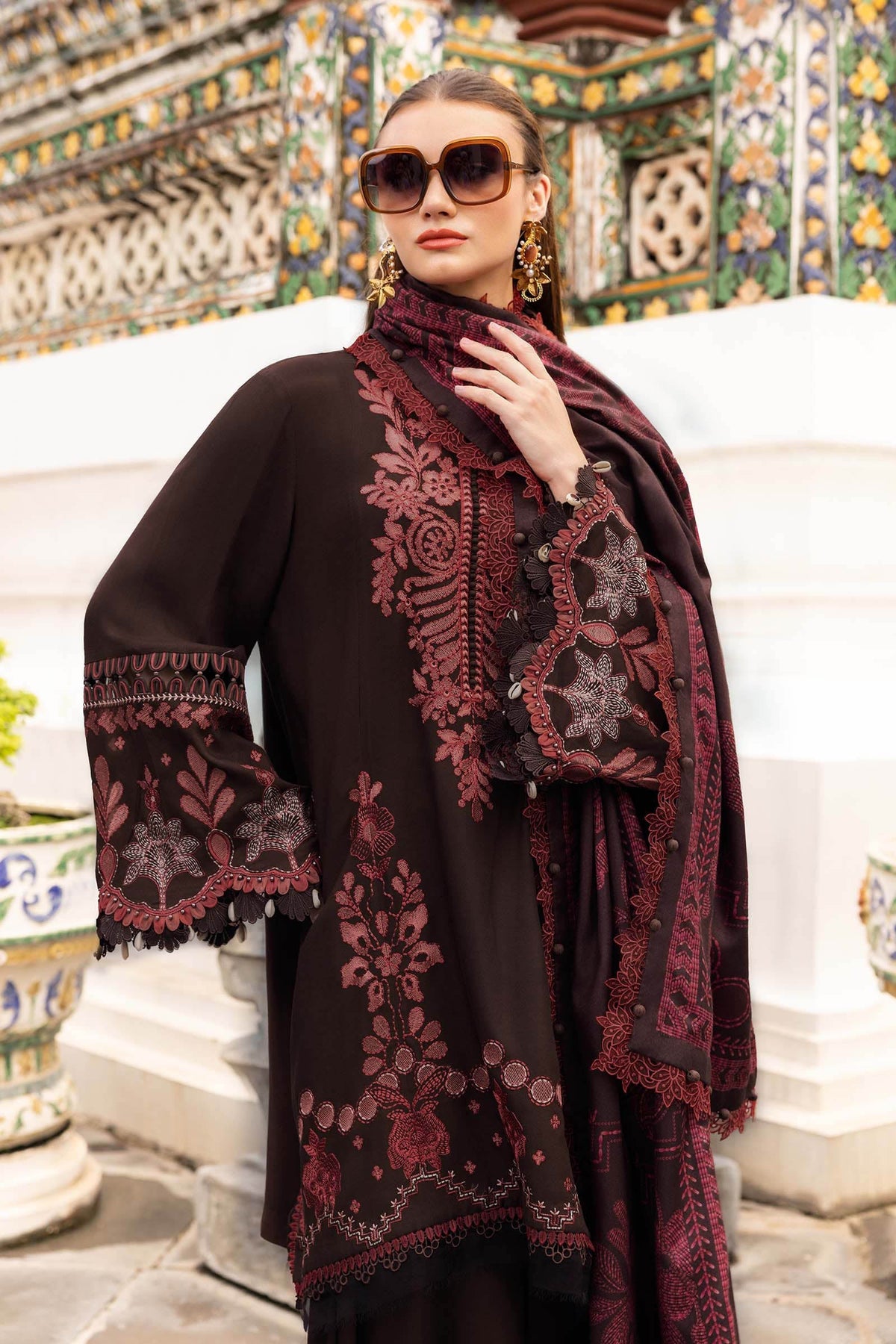 Zaibaish | Emb Unstitched Dhanak 3pc