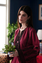 Zuri | Emb Unstitched Shamoz silk 2pc