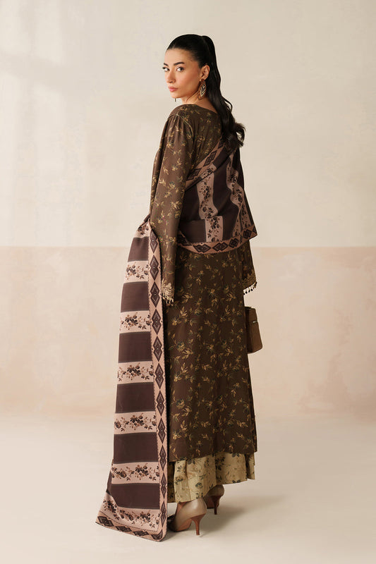 BAROQUE LINEN PRINTED UNSTICHED 3PC
