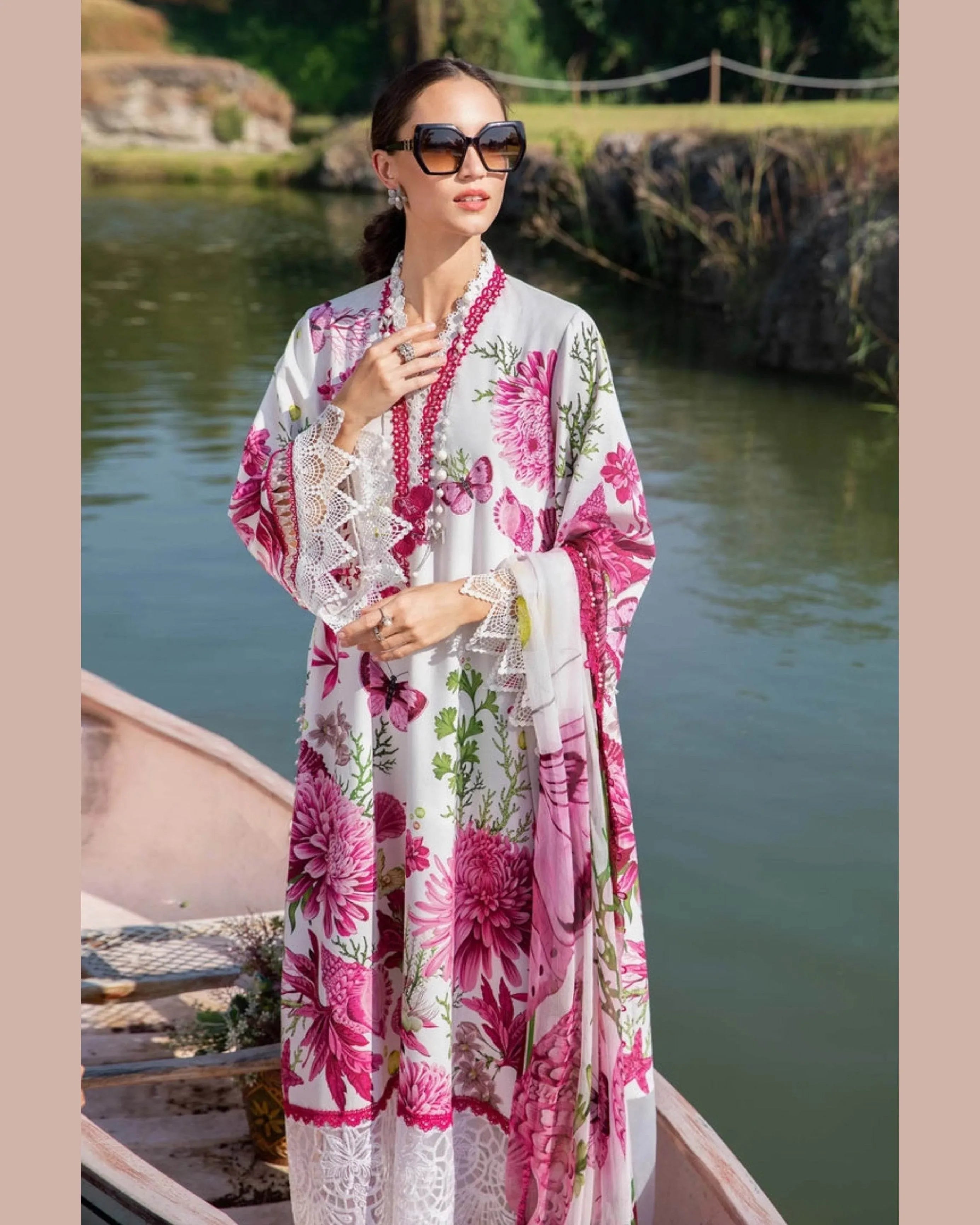 MARIA.B LAWN LUXURY UNSTICH PRINTED 3PC - City Cloth House