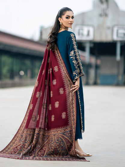 JAZMIN DHANAK LUXURY UNSTITCHED EMB 3PC