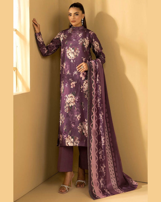 MOTIFZ LAWN PRINTED UNSTICH 3PC - City Cloth House