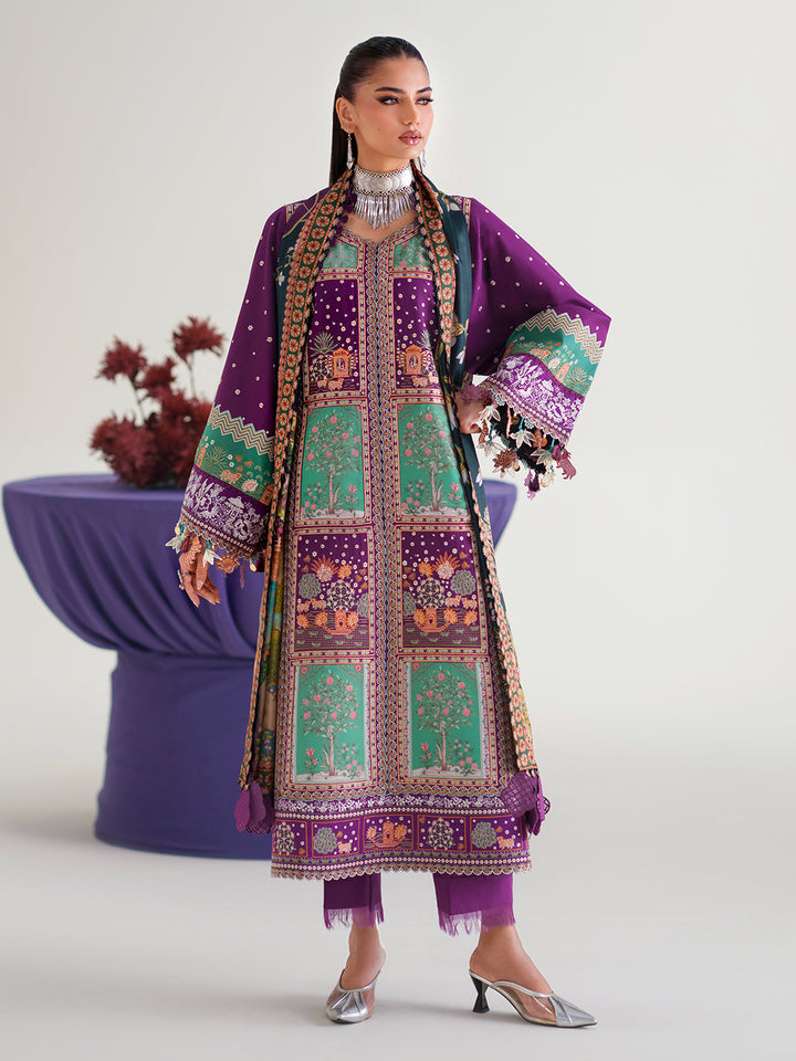 Elanora | Emb Unstitched Shamoz silk 3pc
