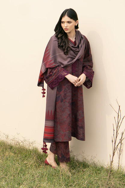 BAROQUE DHANAK PRINTED UNSTICHED 3PC