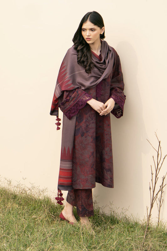 BAROQUE DHANAK PRINTED UNSTICHED 3PC