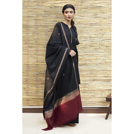 ASLING DHANAK UNSTITCHED EMB 3PC