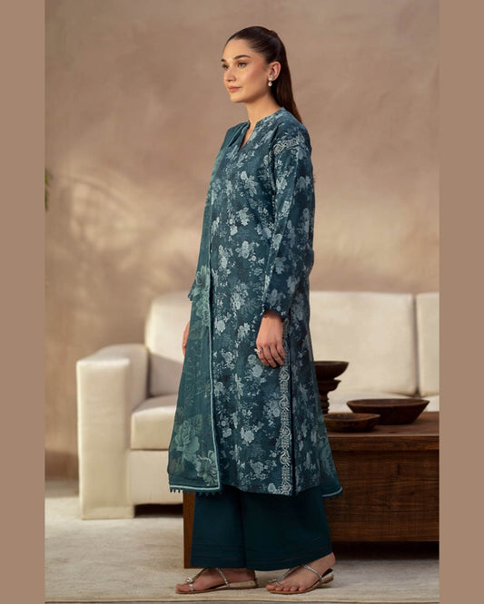 SAYA LAWN PRINTED UNSTICH 3PC - City Cloth House