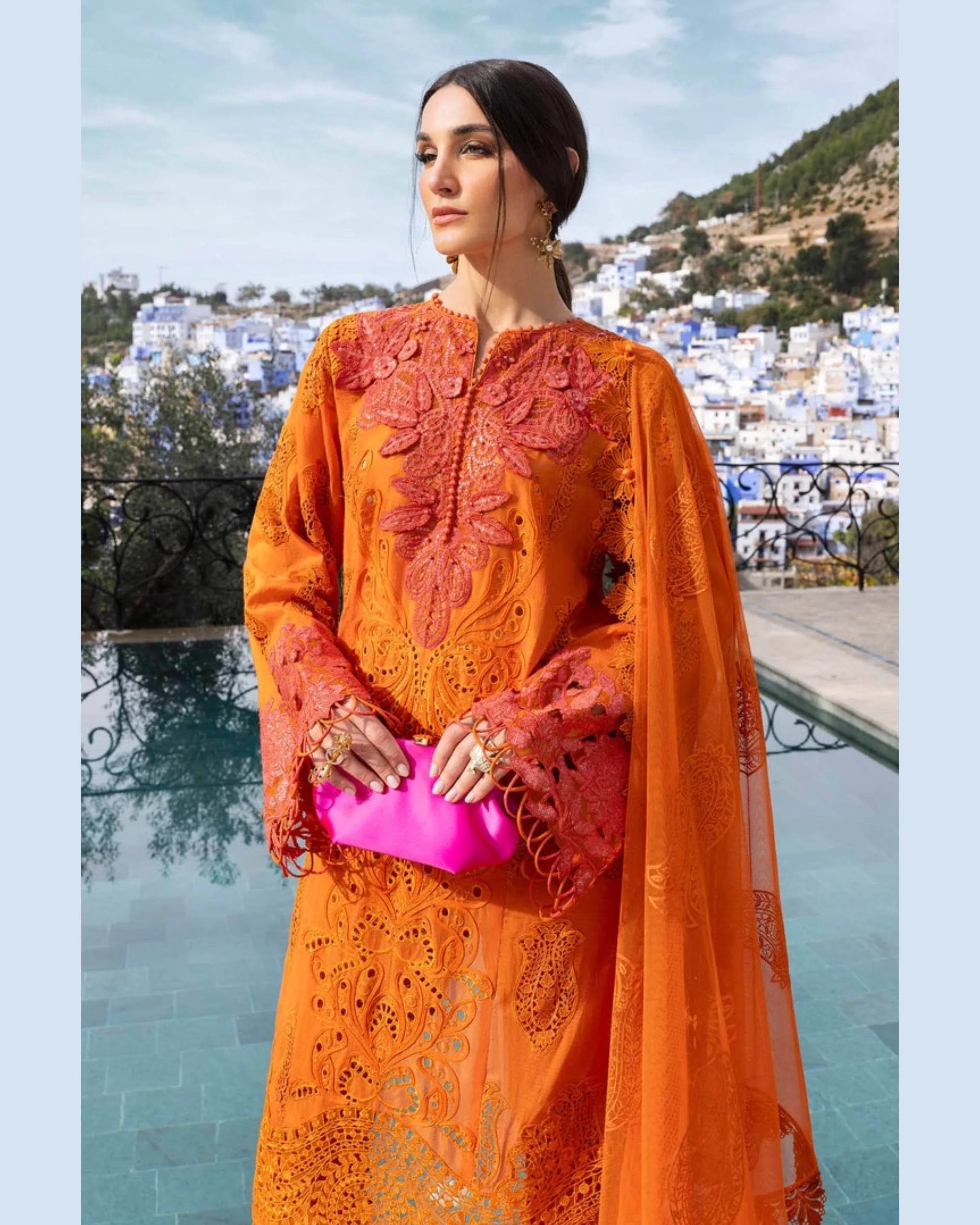 MARIA.B LAWN UNSTITCHED EMB 3PC - City Cloth House