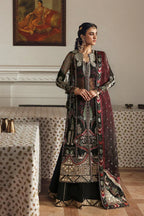 AFROZEH ORGANZA UNSTITCHED EMB DHANAK SUIT - City Cloth House