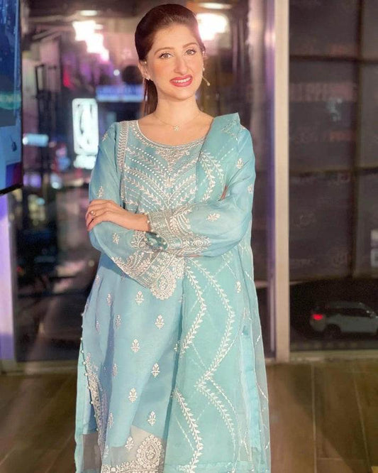 MARIA.B LAWN LUXURY UNSTITCHED EMB 3PC - City Cloth House