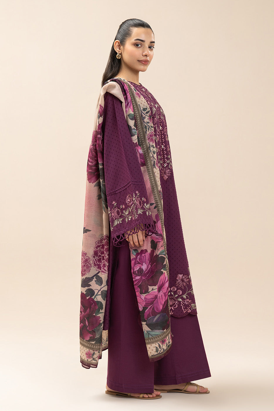 Orchid | Emb Unstitched Dhanak 3pc
