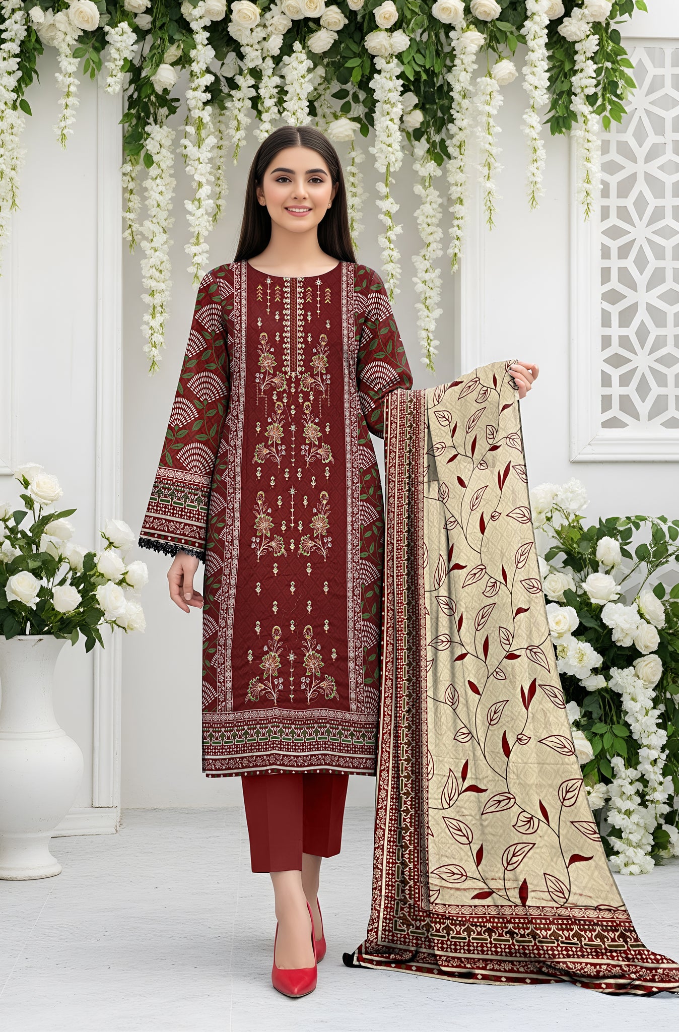 MIRAAL LAWN PRINTED UNSTICH VOL-2 3PC