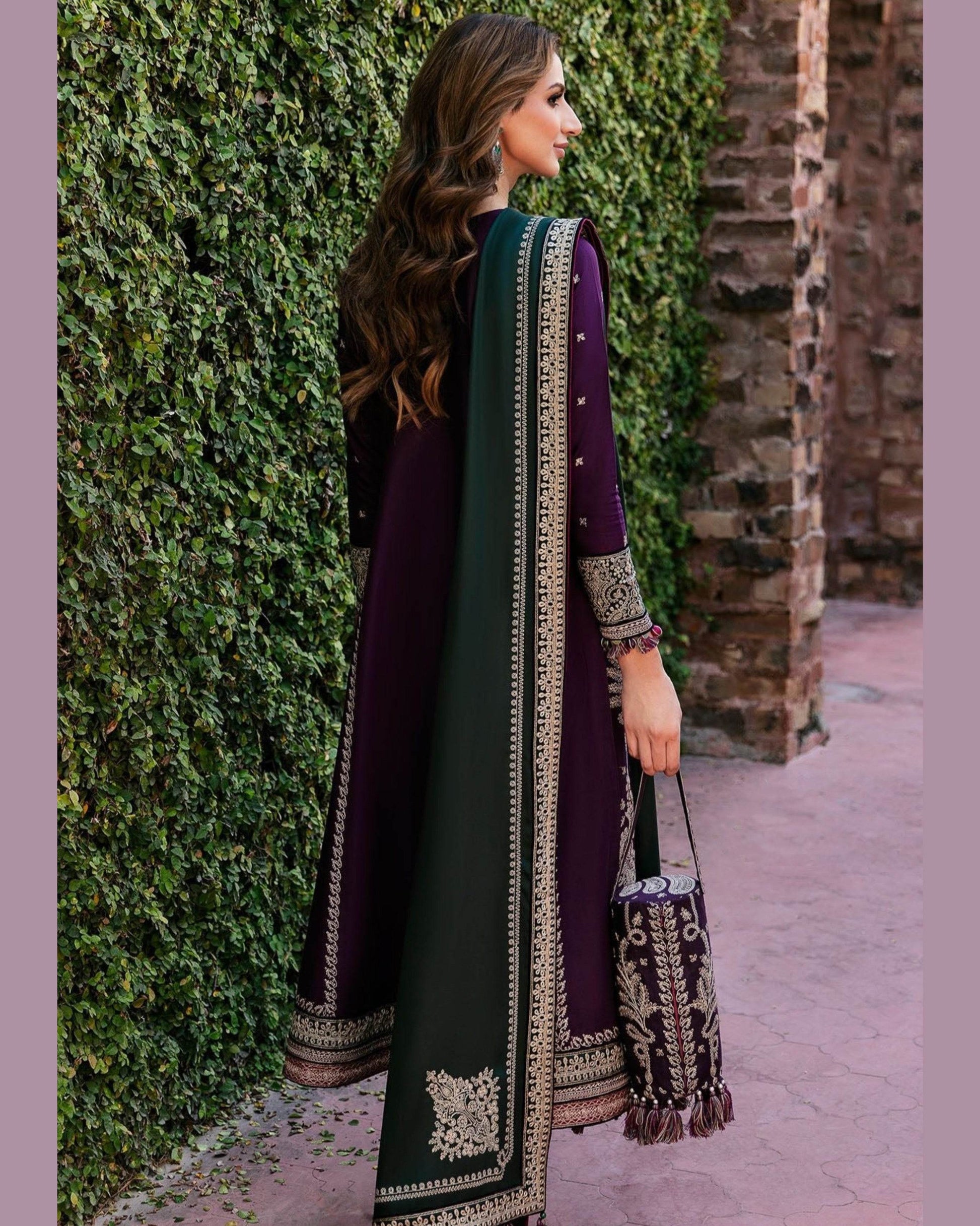 JAZMIN LAWN UNSTITCH EMB 3PC (DW23’-D4) - City Cloth House