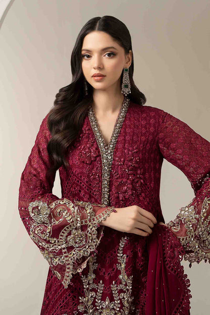 MARIA.B CHIFFON UNSTITCHED EMB SUIT 25-D3