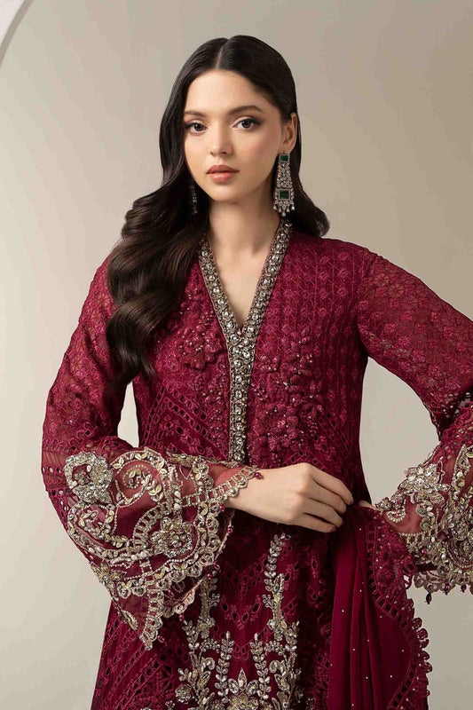 MARIA.B CHIFFON UNSTITCHED EMB SUIT 25-D3