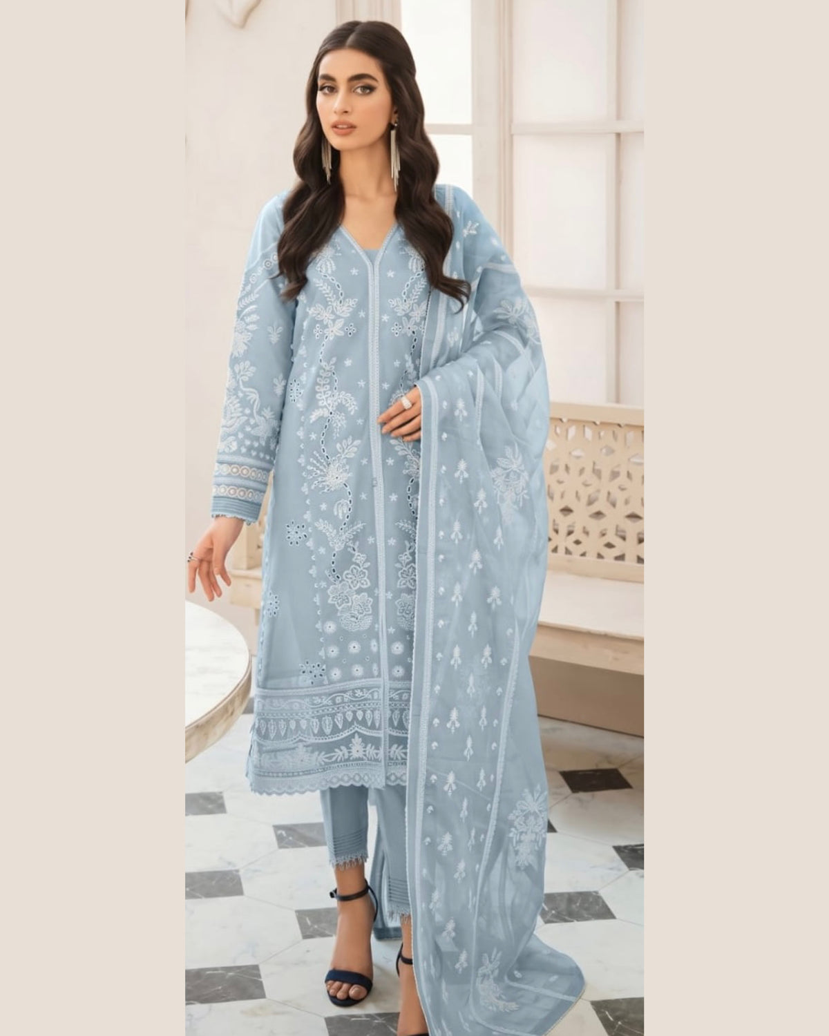 BAROQUE DHANAK EMB UNSTITCHED 3PC