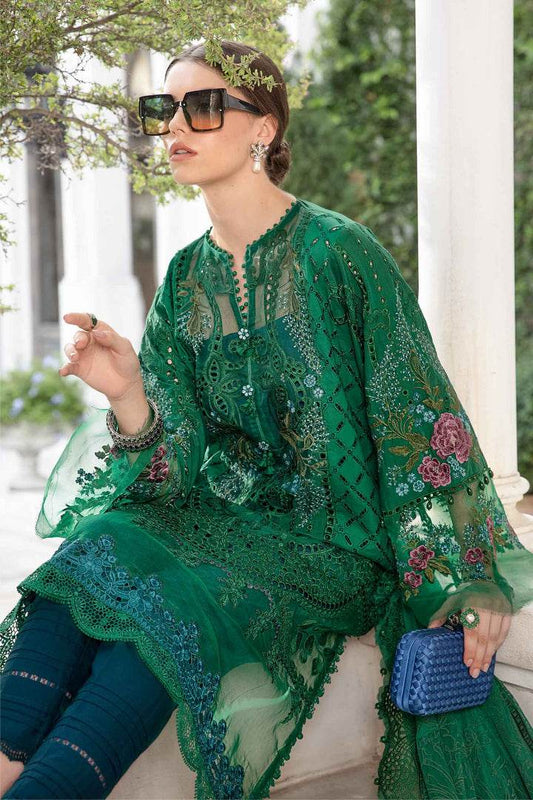 MARIA.B UNSTITCH EMB 3PC EID LAWN (24-0-D2) - City Cloth House