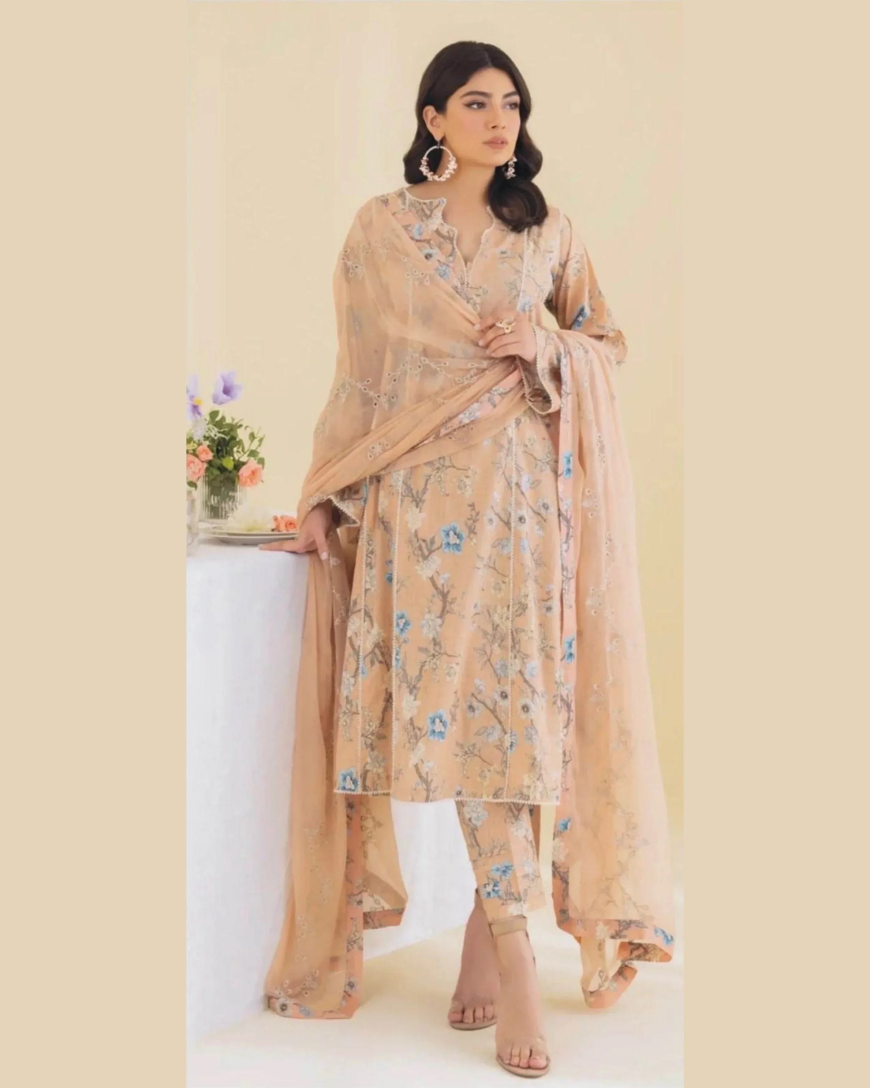 IZNIK KRANDI UNSTITCHED PRINTED 3PC - City Cloth House