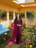Merlot | Emb Unstitched Lawn 3pc